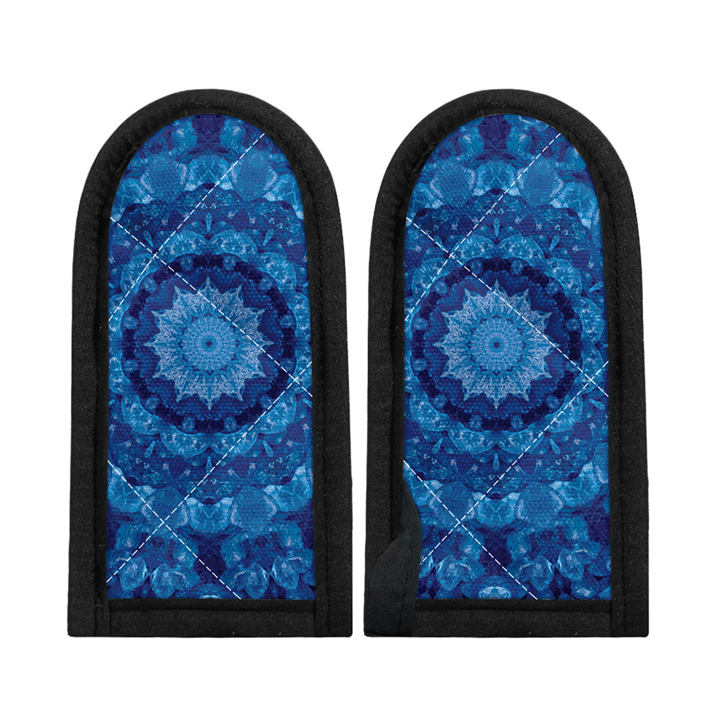 Blue Crystal Kaleidoscope Print Skillet Handle Cover