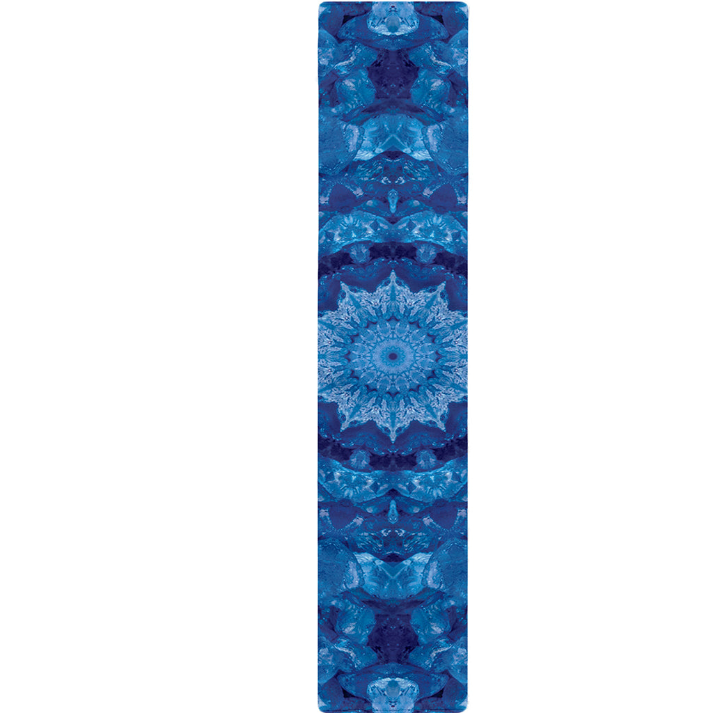 Blue Crystal Kaleidoscope Print Table Runner