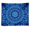 Blue Crystal Kaleidoscope Print Tapestry