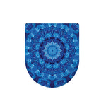 Blue Crystal Kaleidoscope Print Toilet Lid Cover