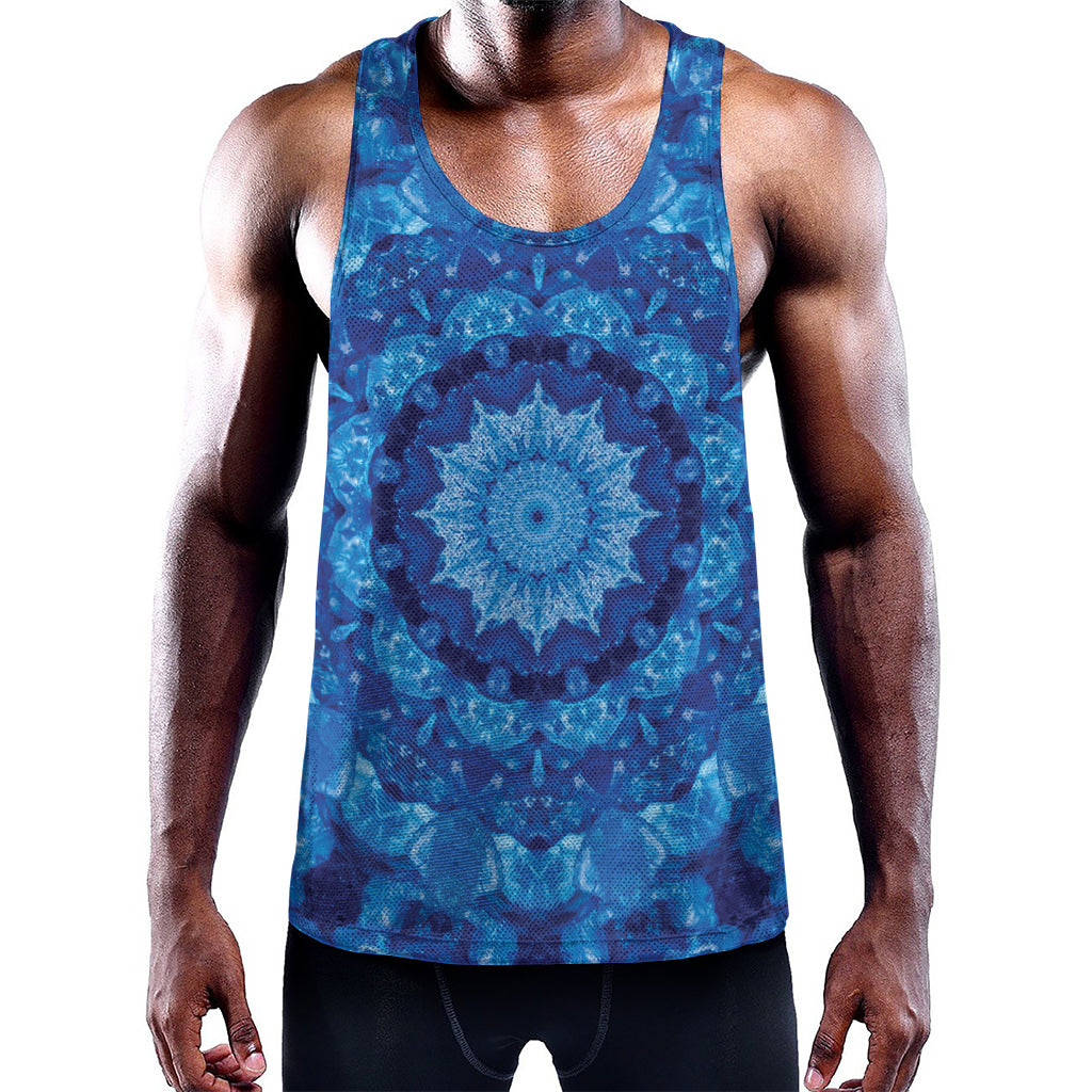 Blue Crystal Kaleidoscope Print Training Tank Top