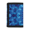 Blue Crystal Kaleidoscope Print Trifold Wallet