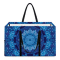 Blue Crystal Kaleidoscope Print Utility Tote Bag