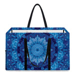 Blue Crystal Kaleidoscope Print Utility Tote Bag