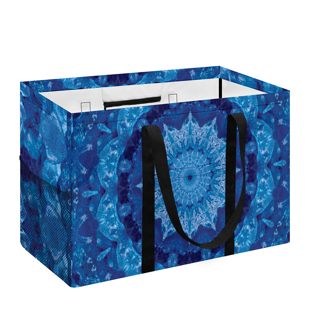 Blue Crystal Kaleidoscope Print Utility Tote Bag