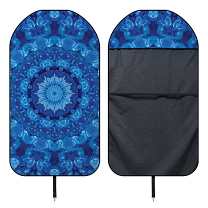 Blue Crystal Kaleidoscope Print Waterproof Car Seat Cover
