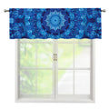 Blue Crystal Kaleidoscope Print Window Valance