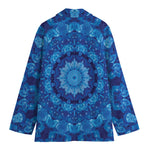 Blue Crystal Kaleidoscope Print Women's Blazer