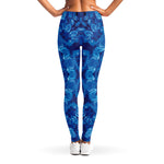 Blue Crystal Kaleidoscope Print Women's Leggings
