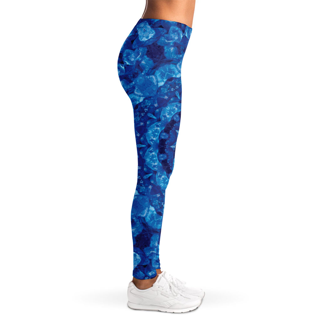 Blue Crystal Kaleidoscope Print Women's Leggings