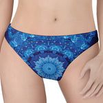 Blue Crystal Kaleidoscope Print Women's Thong