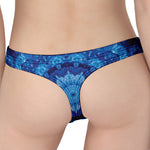 Blue Crystal Kaleidoscope Print Women's Thong