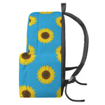 Blue Cute Sunflower Pattern Print Backpack