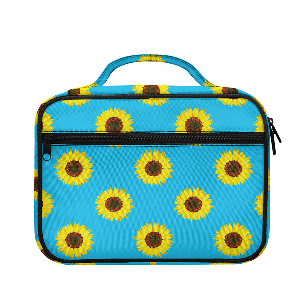 Blue Cute Sunflower Pattern Print Briefcase Bible Bag