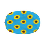 Blue Cute Sunflower Pattern Print Car Side Mirror Covers