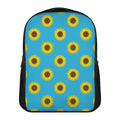 Blue Cute Sunflower Pattern Print Casual Backpack