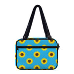 Blue Cute Sunflower Pattern Print Double Strap Bible Bag