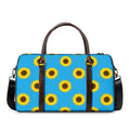 Blue Cute Sunflower Pattern Print Duffel Bag