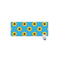 Blue Cute Sunflower Pattern Print Extended Mouse Pad