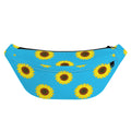 Blue Cute Sunflower Pattern Print Fanny Pack