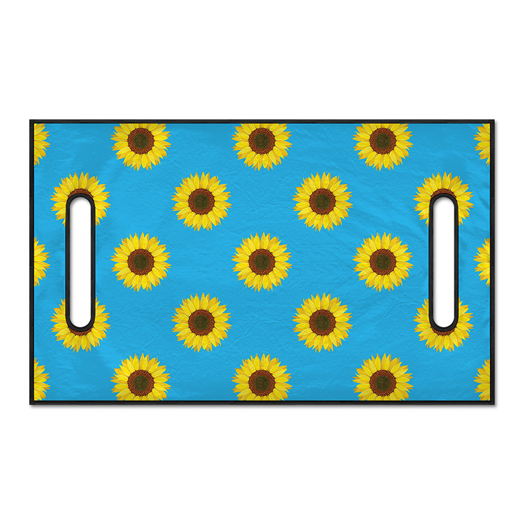Blue Cute Sunflower Pattern Print Golf Cart Seat Cover