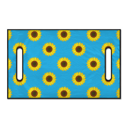 Blue Cute Sunflower Pattern Print Golf Cart Seat Cover