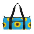 Blue Cute Sunflower Pattern Print Gym Bag