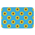 Blue Cute Sunflower Pattern Print Indoor Door Mat