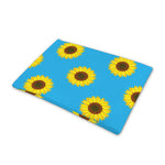 Blue Cute Sunflower Pattern Print Pet Cooling Mat Cover
