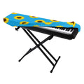 Blue Cute Sunflower Pattern Print Piano Keyboard Cover