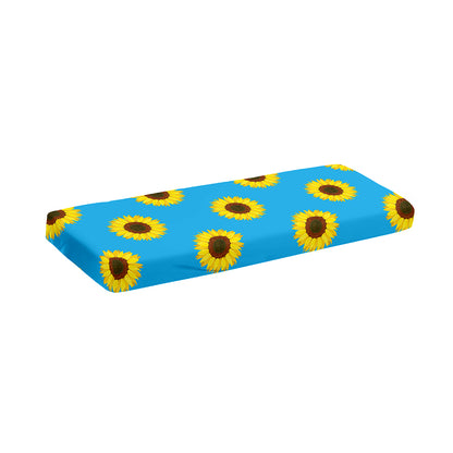 Blue Cute Sunflower Pattern Print Piano Keyboard Cover