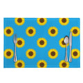 Blue Cute Sunflower Pattern Print Placemat