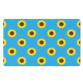 Blue Cute Sunflower Pattern Print Polyester Doormat