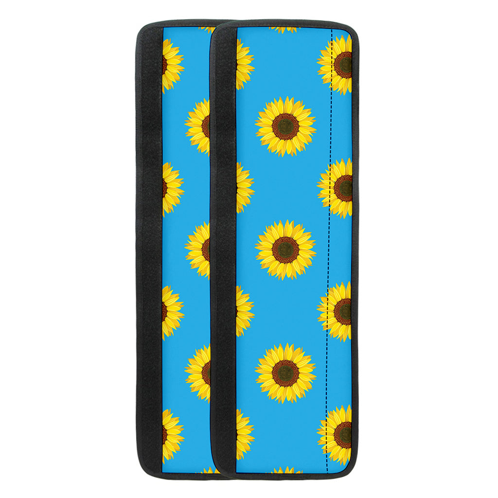 Blue Cute Sunflower Pattern Print Refrigerator Handle Covers