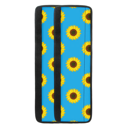 Blue Cute Sunflower Pattern Print Refrigerator Handle Covers
