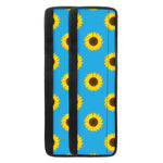 Blue Cute Sunflower Pattern Print Refrigerator Handle Covers