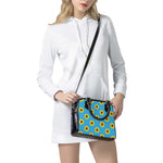 Blue Cute Sunflower Pattern Print Shoulder Handbag