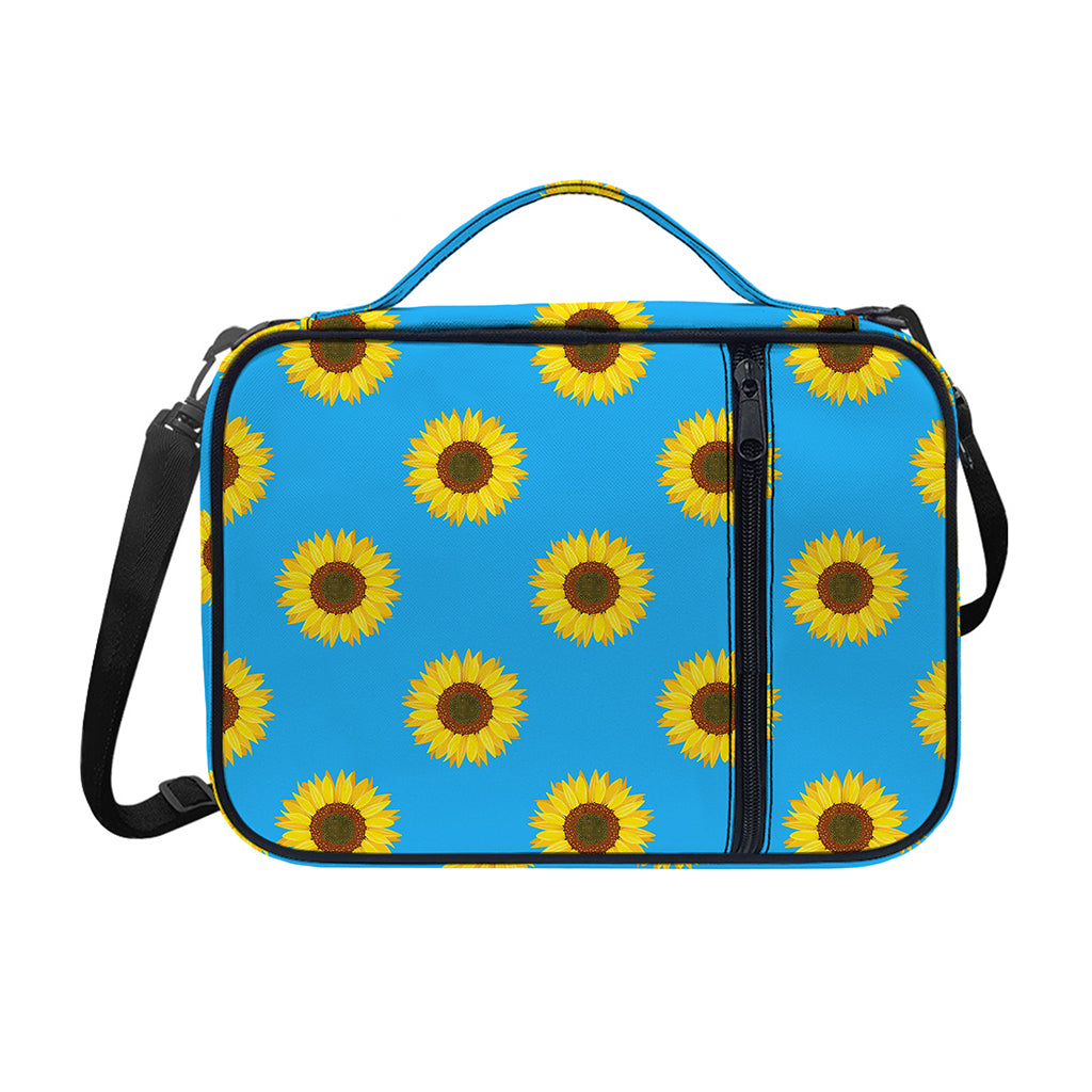 Blue Cute Sunflower Pattern Print Shoulder Strap Bible Bag