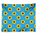 Blue Cute Sunflower Pattern Print Tapestry