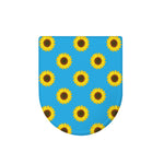 Blue Cute Sunflower Pattern Print Toilet Lid Cover