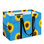 Blue Cute Sunflower Pattern Print Utility Tote Bag