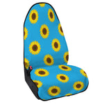 Blue Cute Sunflower Pattern Print Waterproof Car Seat Cover
