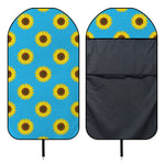Blue Cute Sunflower Pattern Print Waterproof Car Seat Cover
