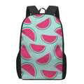 Blue Cute Watermelon Pattern Print 17 Inch Backpack