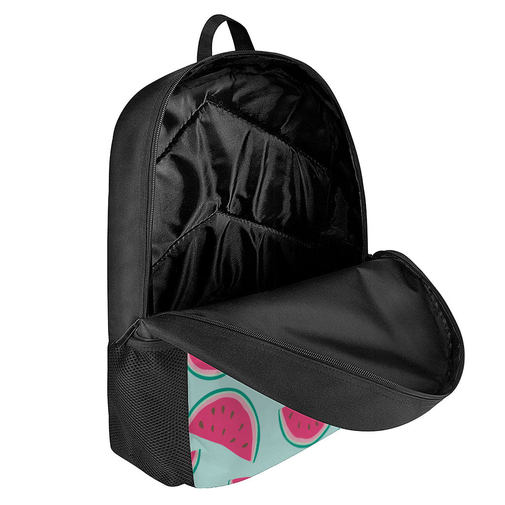 Blue Cute Watermelon Pattern Print 17 Inch Backpack