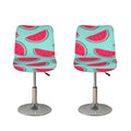 Blue Cute Watermelon Pattern Print Bar Stool Covers