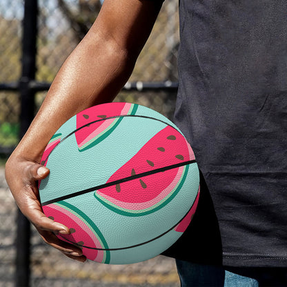 Blue Cute Watermelon Pattern Print Basketball