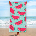 Blue Cute Watermelon Pattern Print Beach Towel