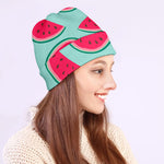 Blue Cute Watermelon Pattern Print Beanie