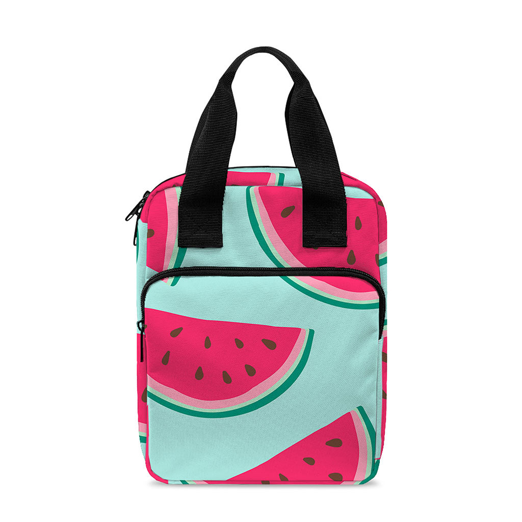 Blue Cute Watermelon Pattern Print Bible Tote Bag